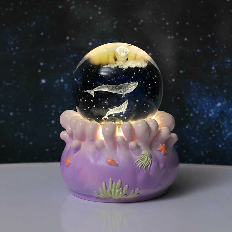 Purple Astronaut Rotating Base - Deep-sea whale
