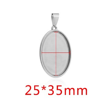 14:Steel-Oval 25*35mm