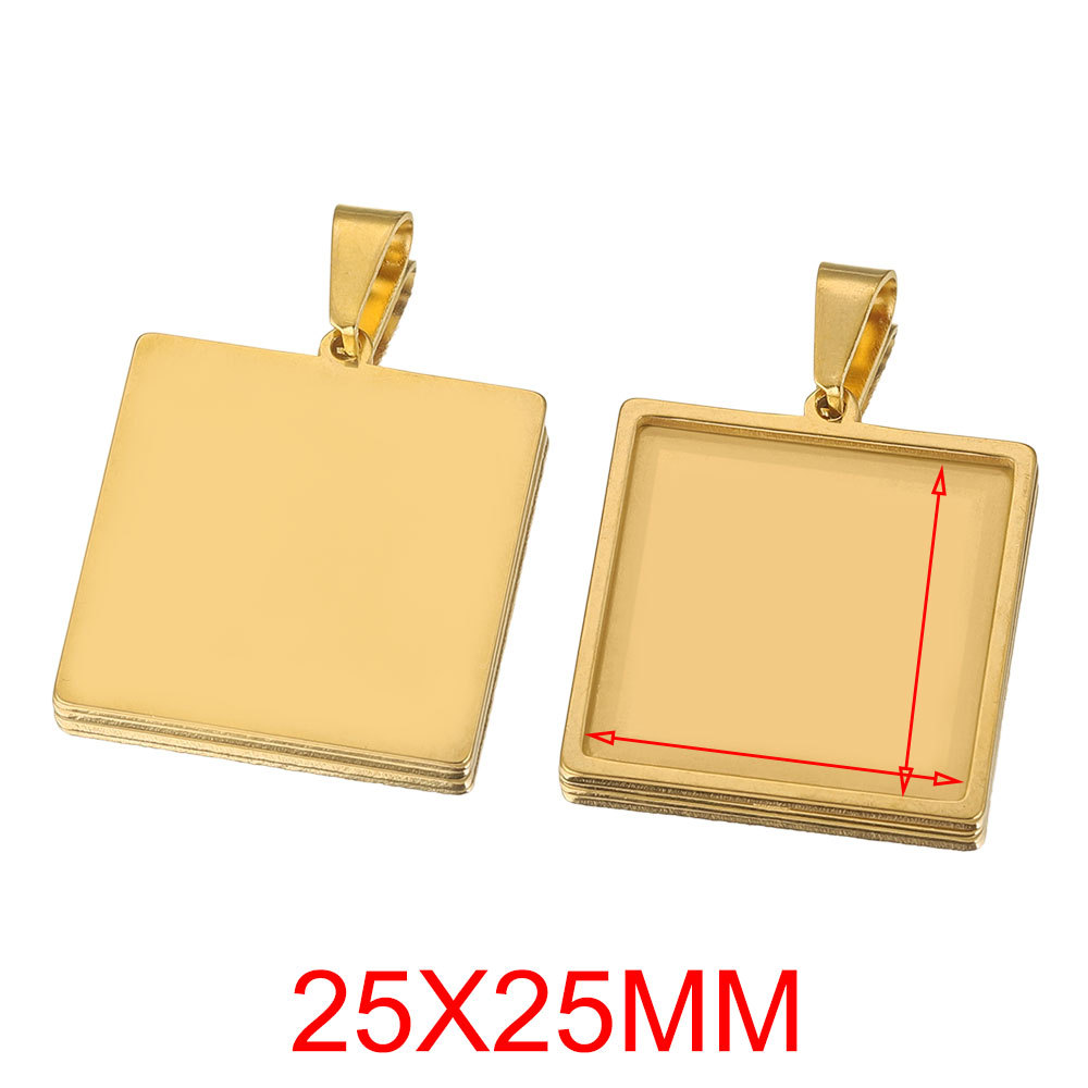 21:Gold-Square 25mm