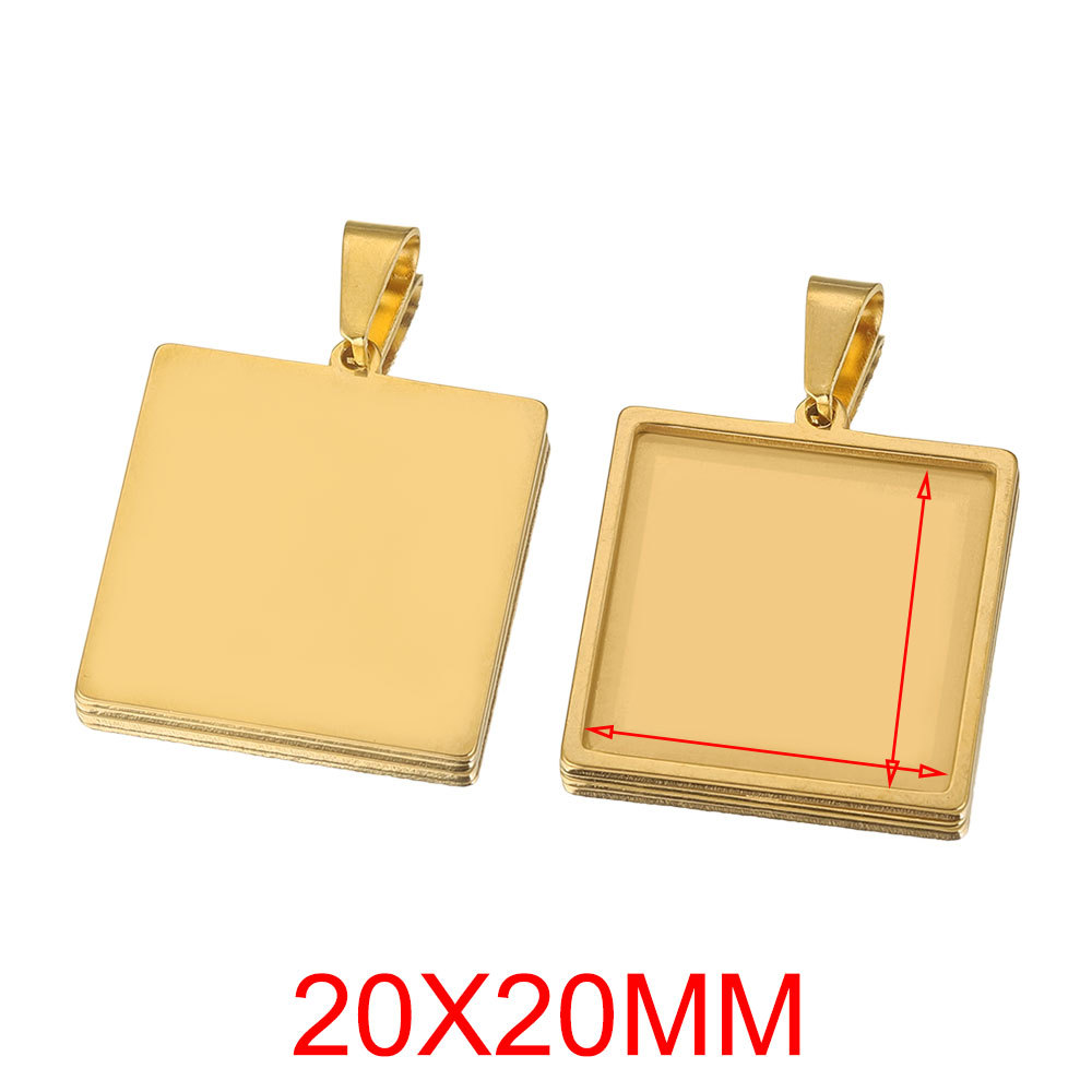 22:Gold-Square 20mm