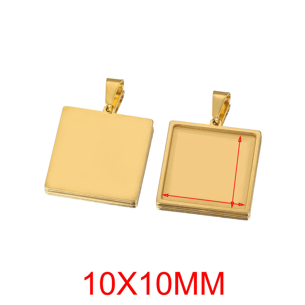 24:Gold-Square 10mm