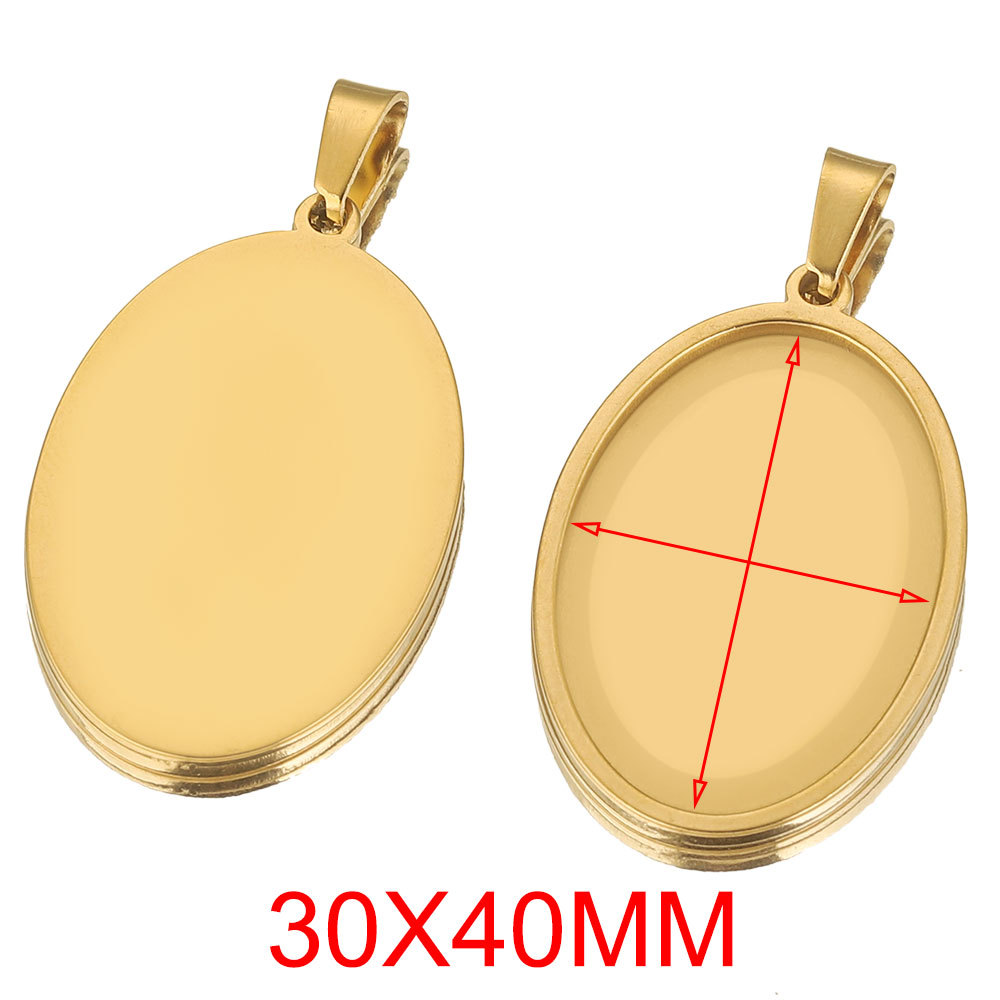 32:Gold-oval 30*40mm