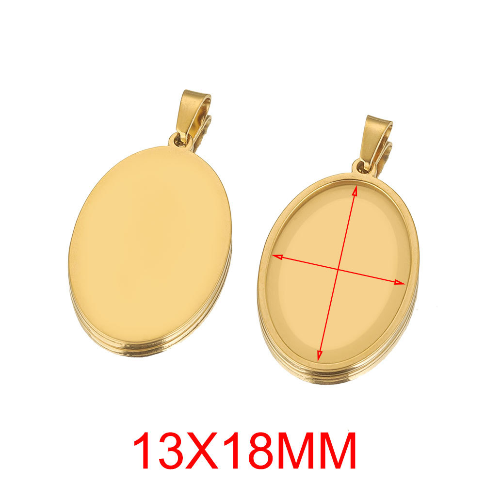 35:Gold-oval 13*18mm