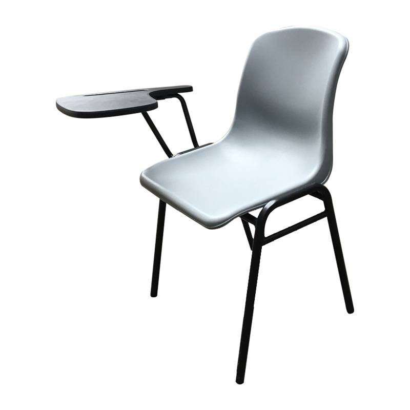Single chair   writing board Gray