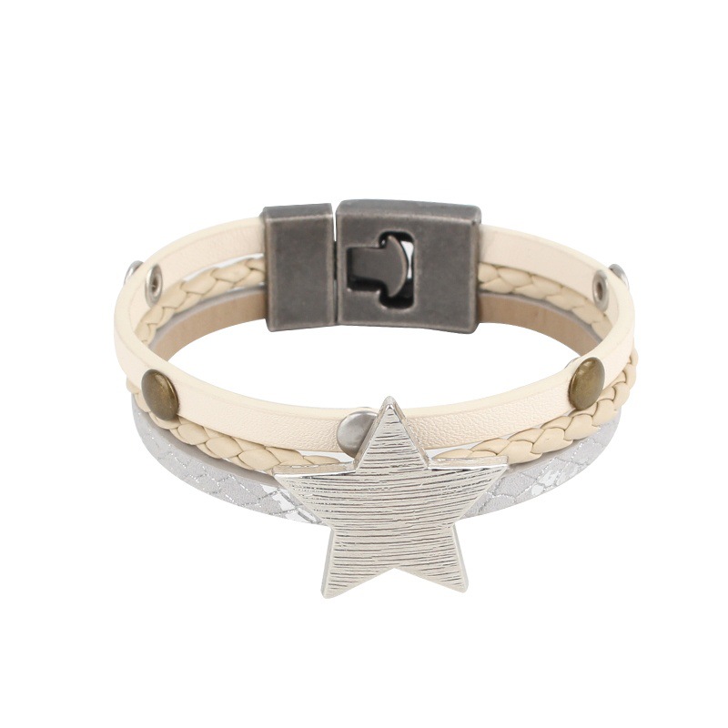 1:Five-pointed star 3-layer bracelet