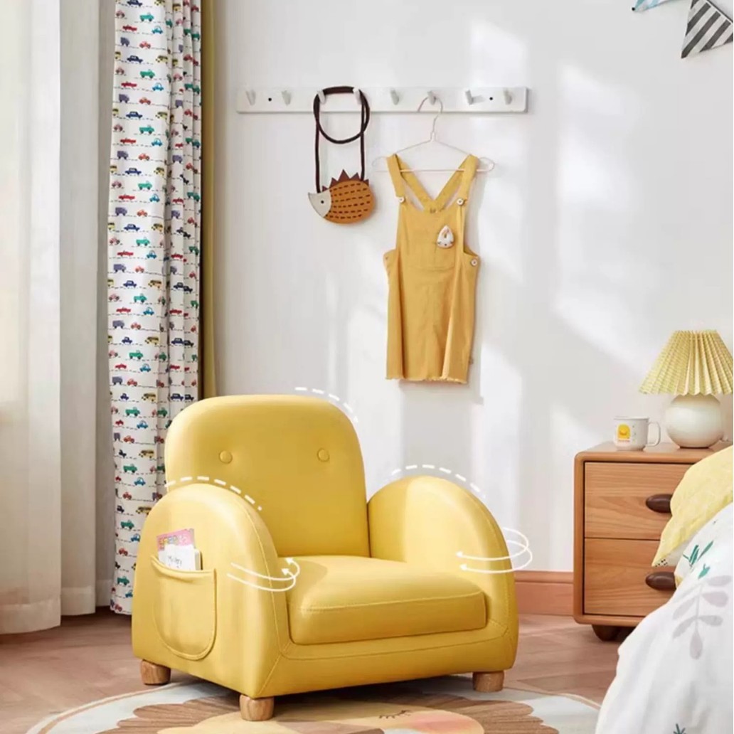 Zipper children's sofa-yellow