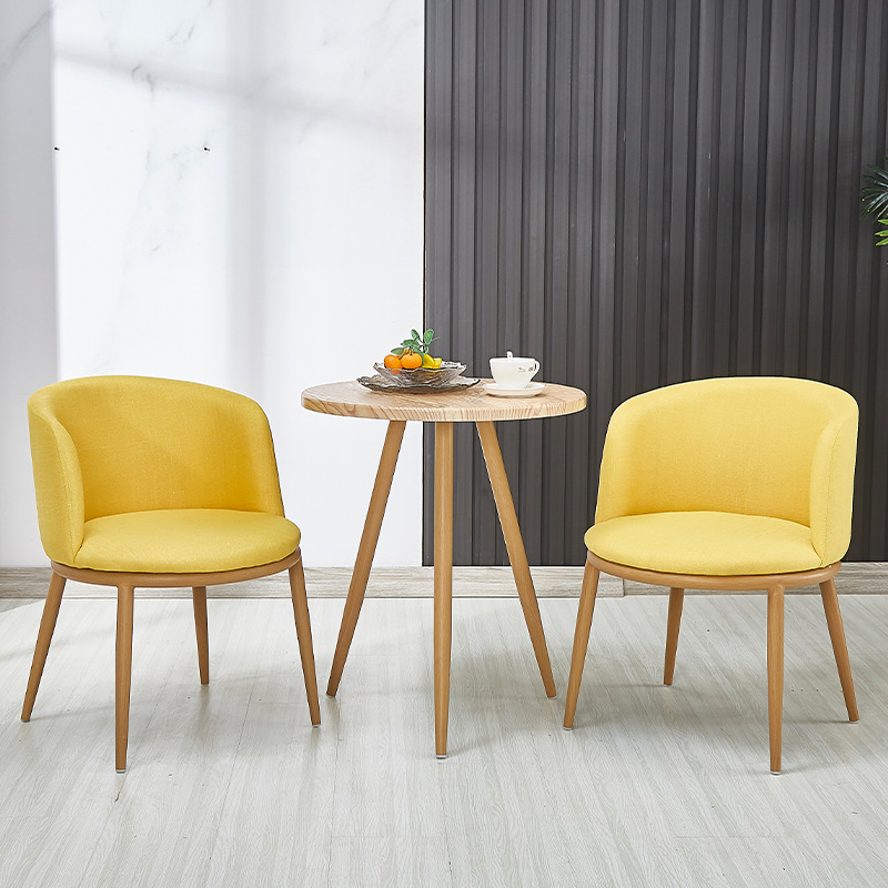 Yellow one table and two chairs