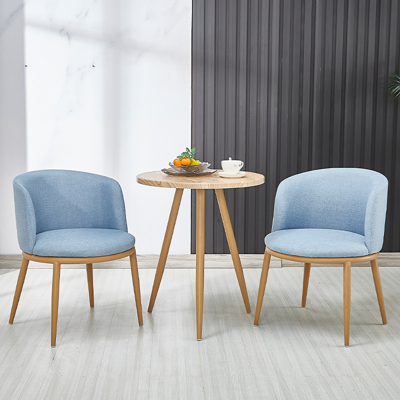 Light blue one table and two chairs