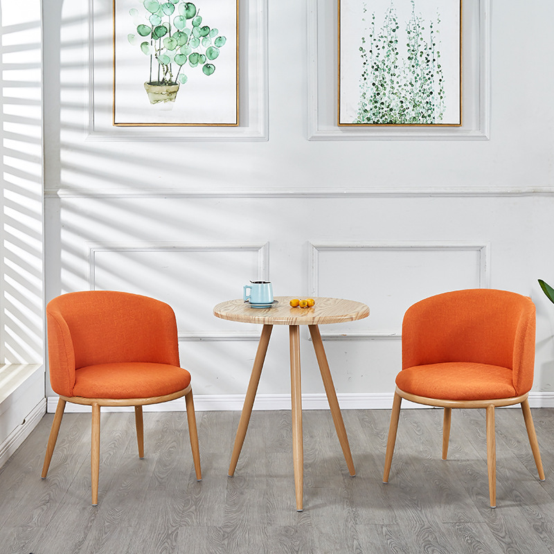 Orange one table and two chairs