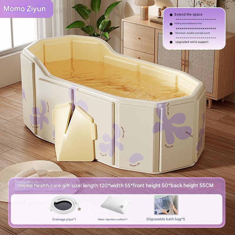 Rectangular Folding Bathtub MoMo Purple Cloud   Home Wellness Gift Set