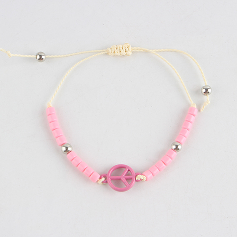 1:Pink adjustable bracelet