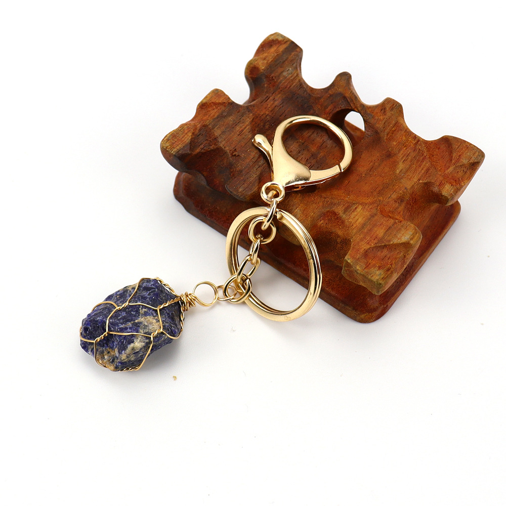 golden blue striated stone