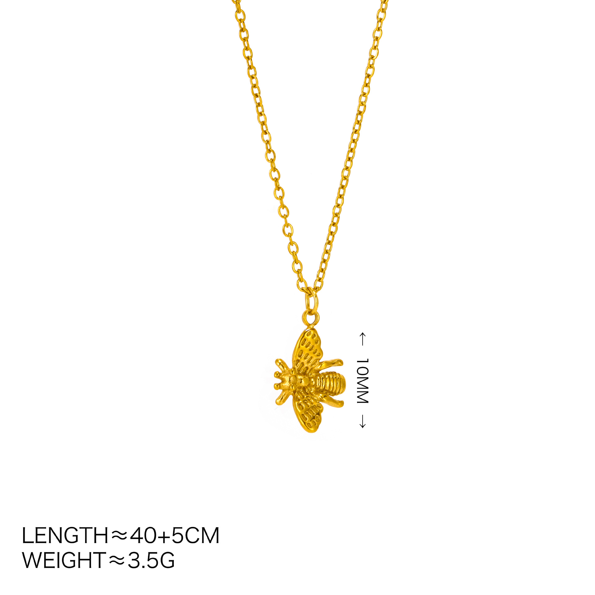1:Gold bee necklace
