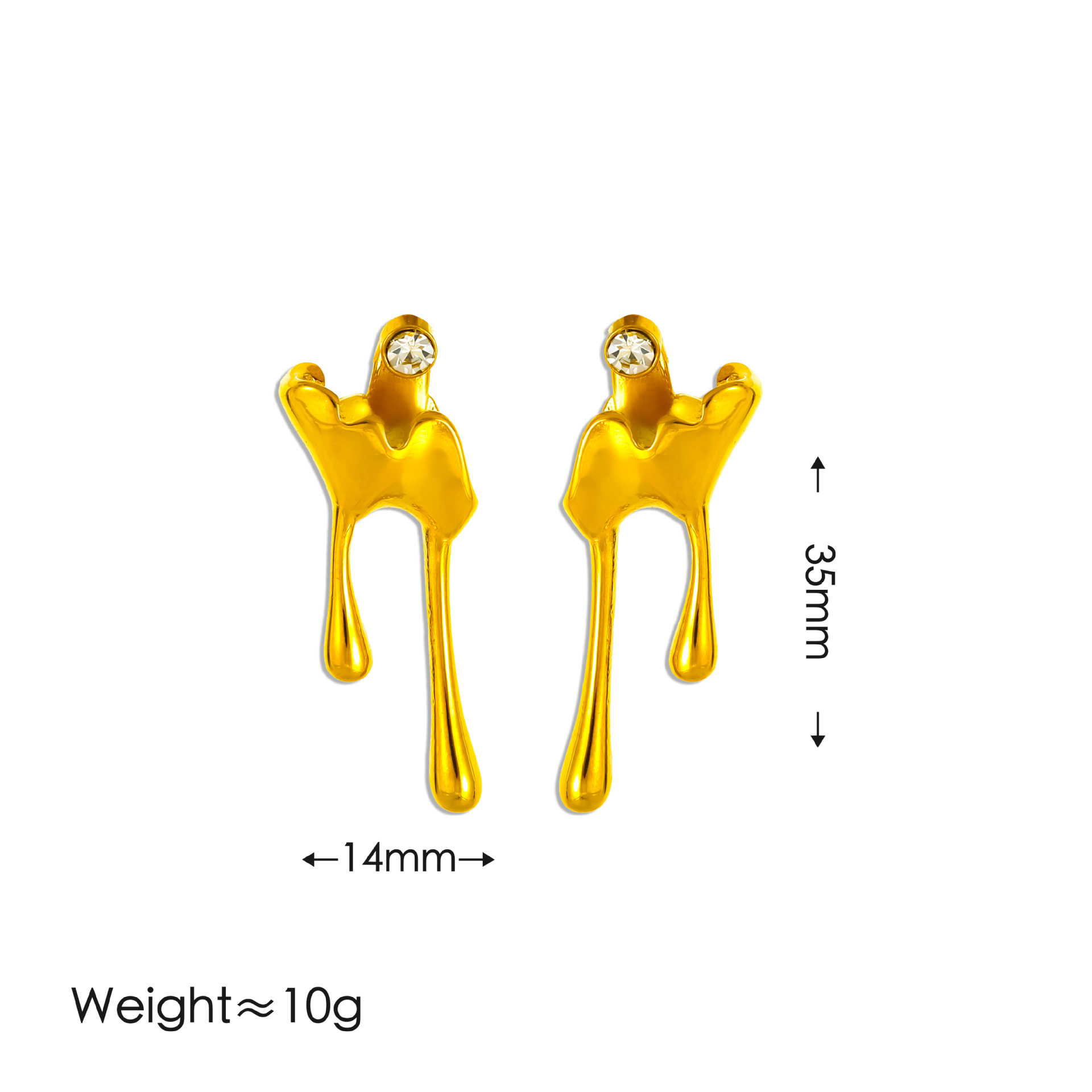 5:Gold honey earrings