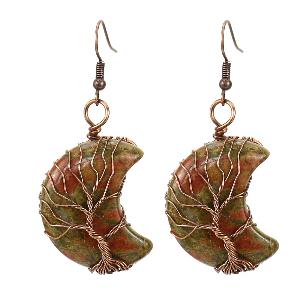 9:Ancient red copper floral green stone