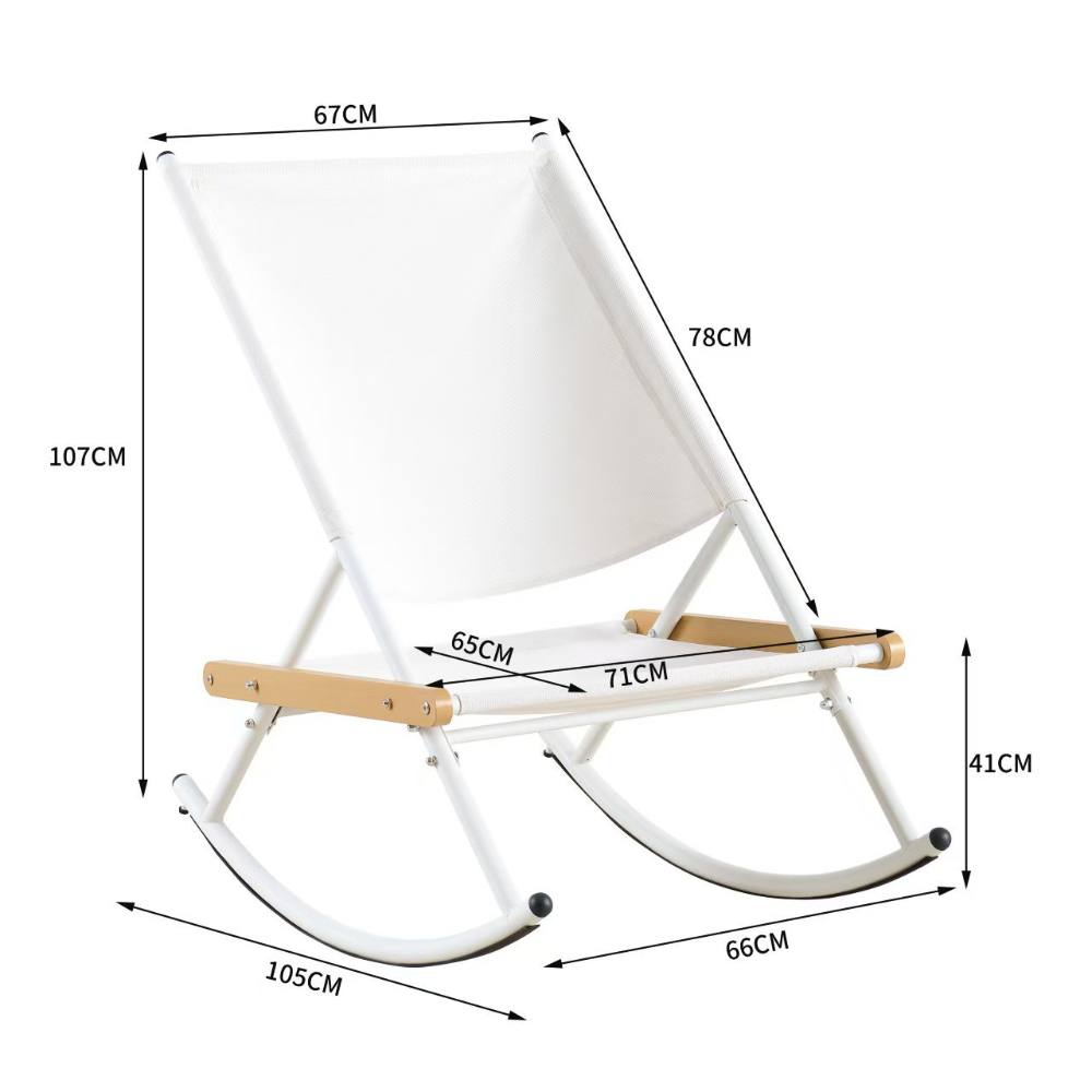 White rocking chair
