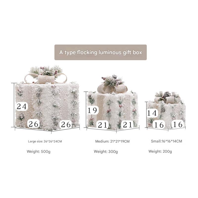 A flocking luminous gift set of three