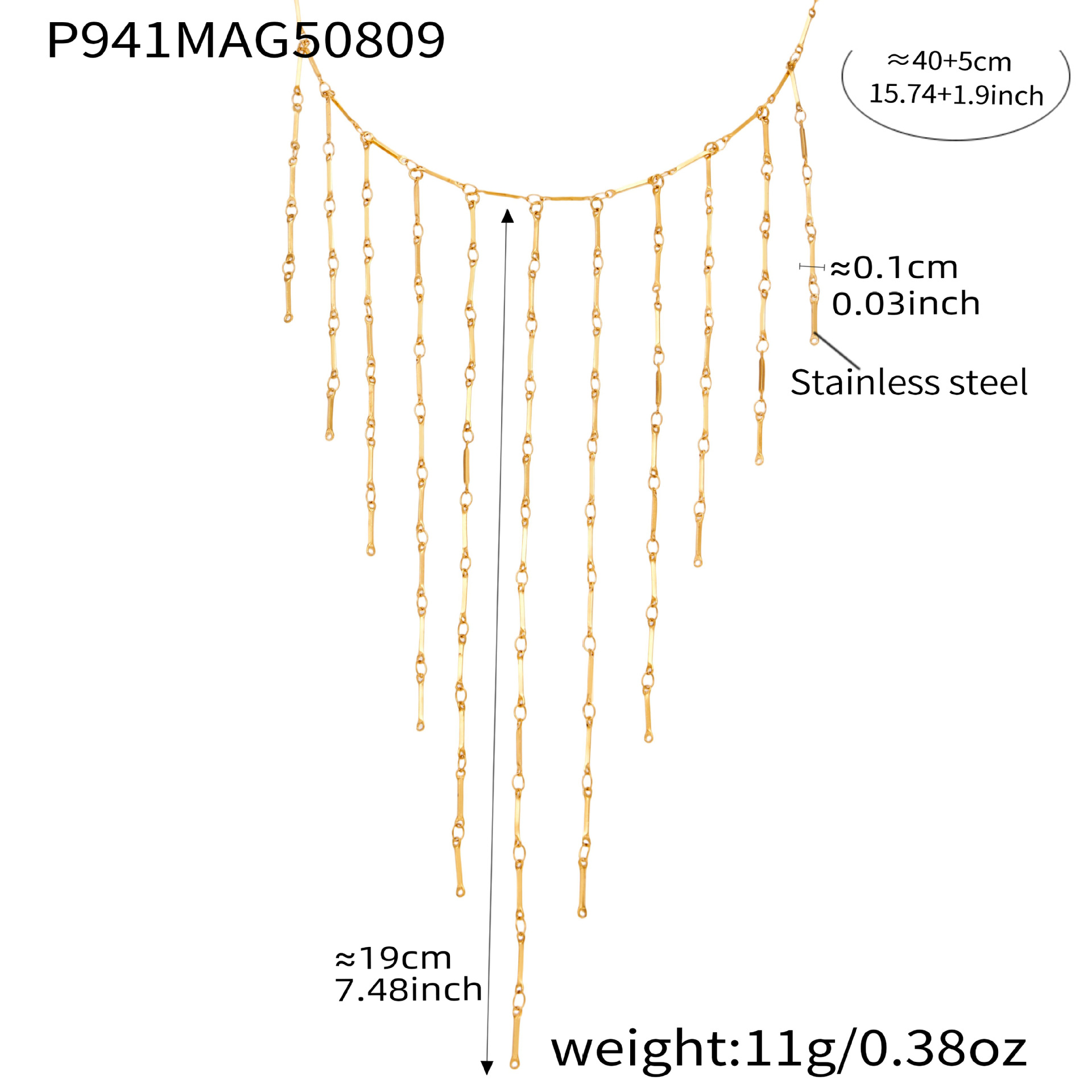 3:Golden tassel necklace