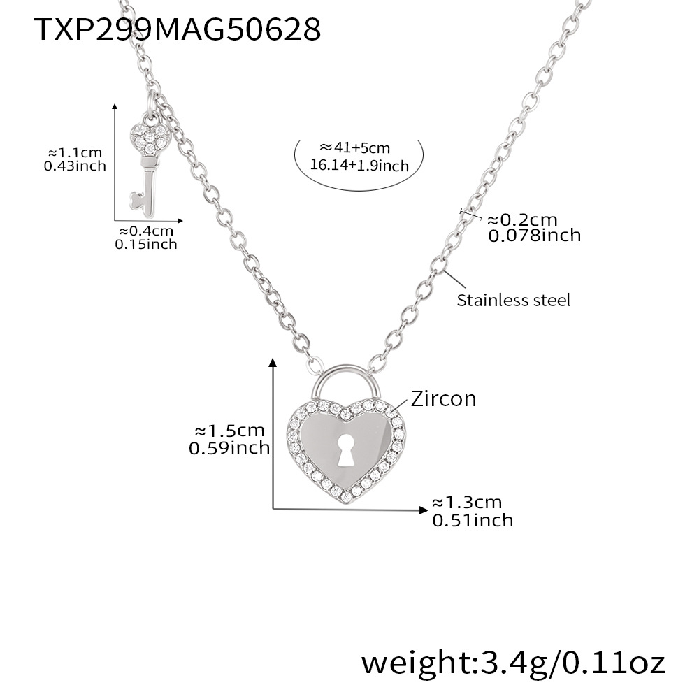 Steel-colored necklace