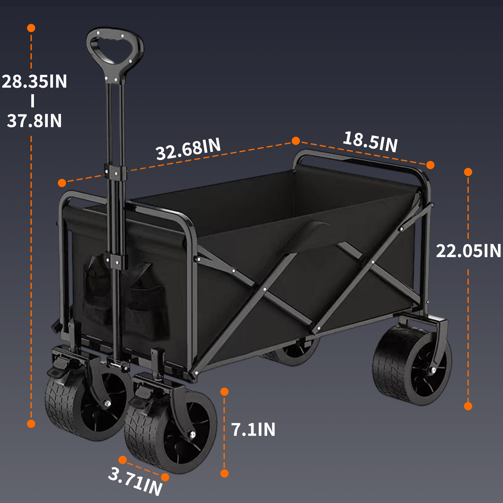 Upgraded 10inch wheel type black