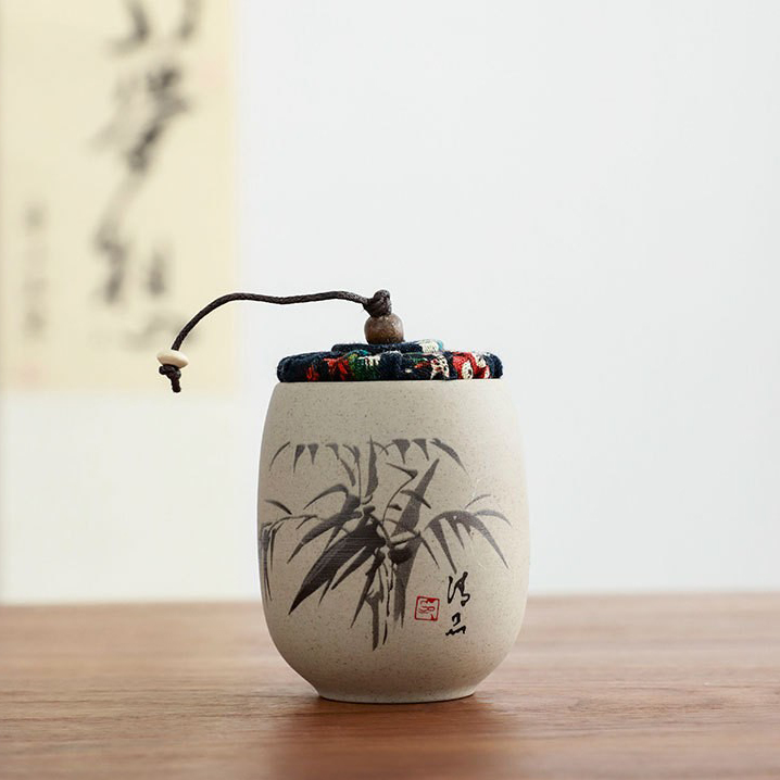 Stoneware Tea Jar [Bamboo]]