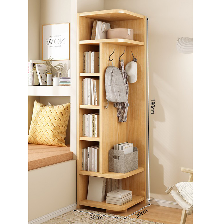 wardrobe with Hook oak color HDF 30*30*180cm