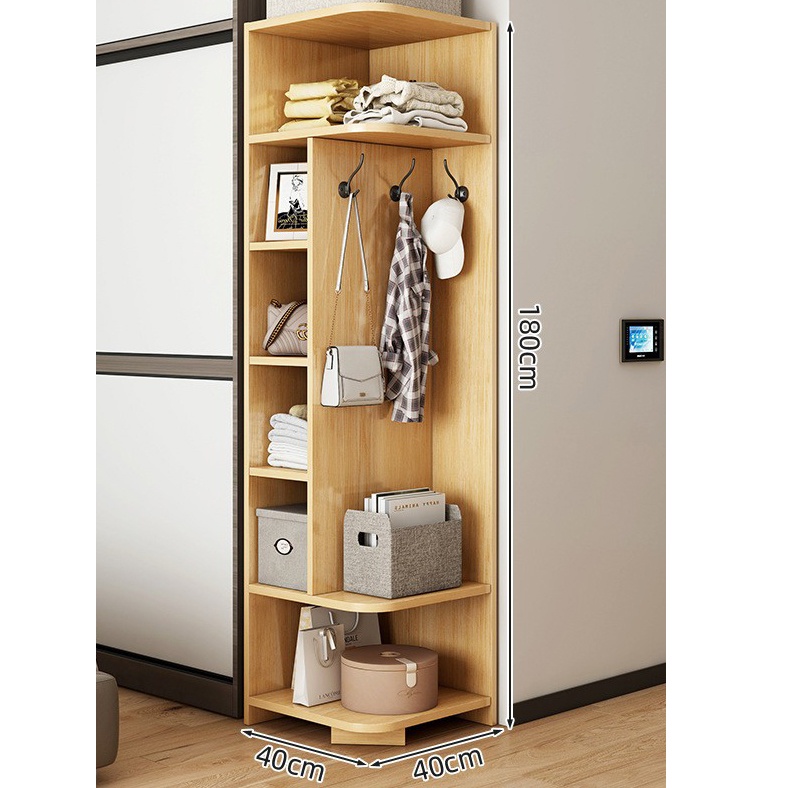 wardrobe with Hook oak color HDF 40*40*180cm