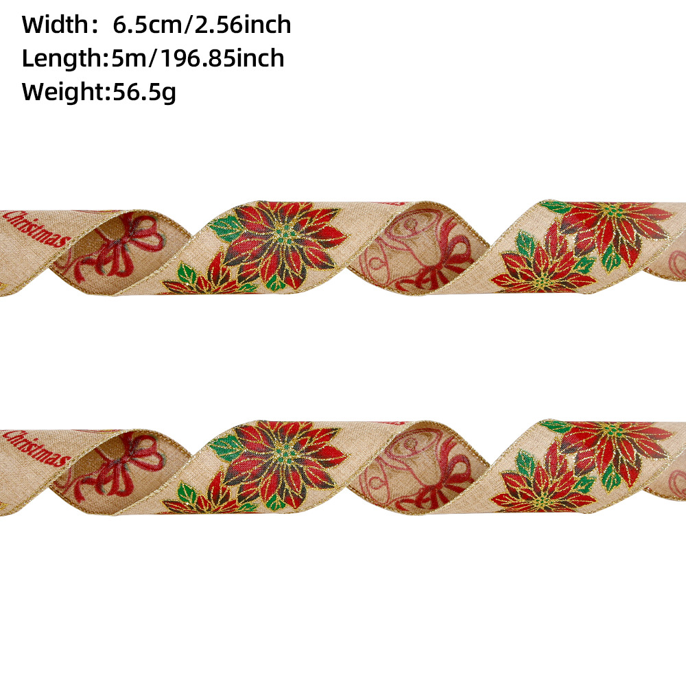 5 m khaki red flower Bell (6.5cm)