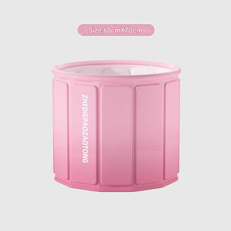 Gradient pink folding bath tub