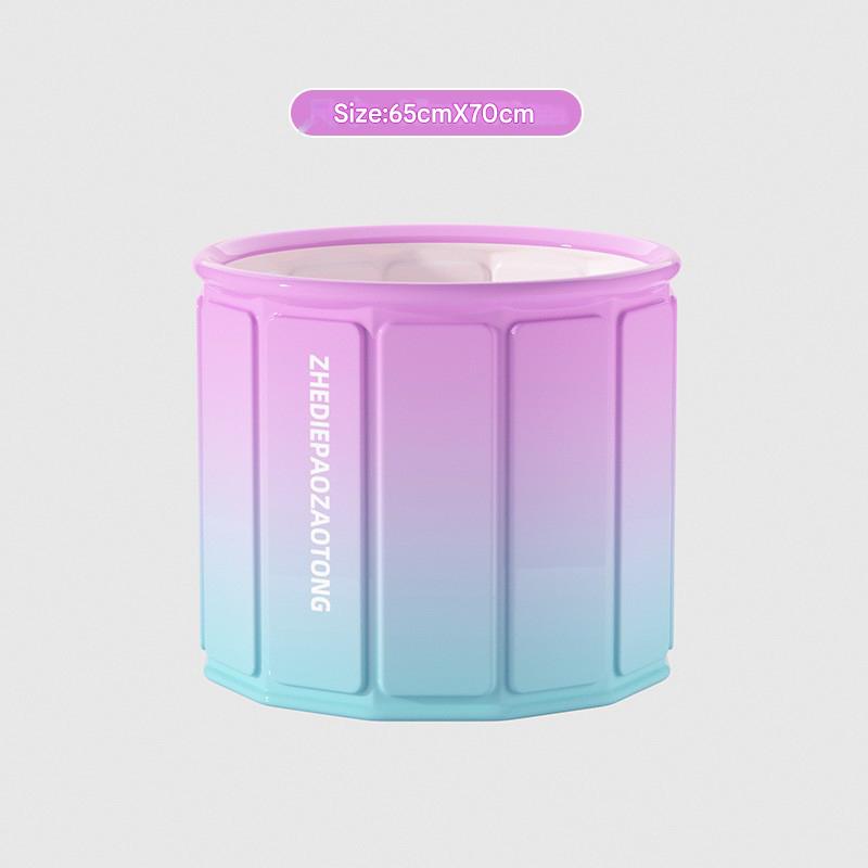 Blue-purple folding bath tub