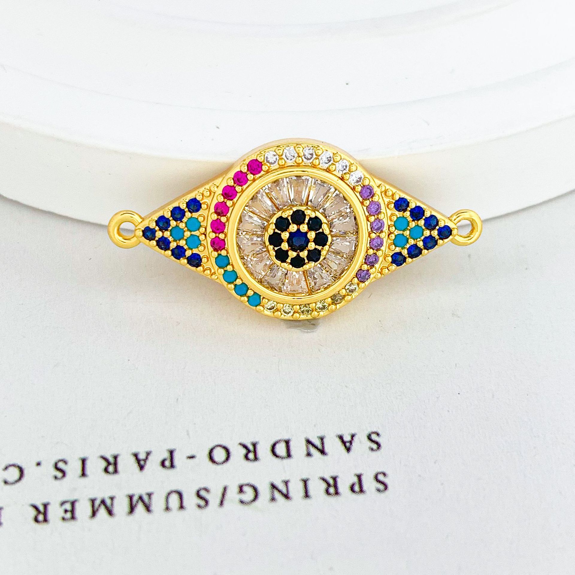 4:Sl456 color eye pendant gold