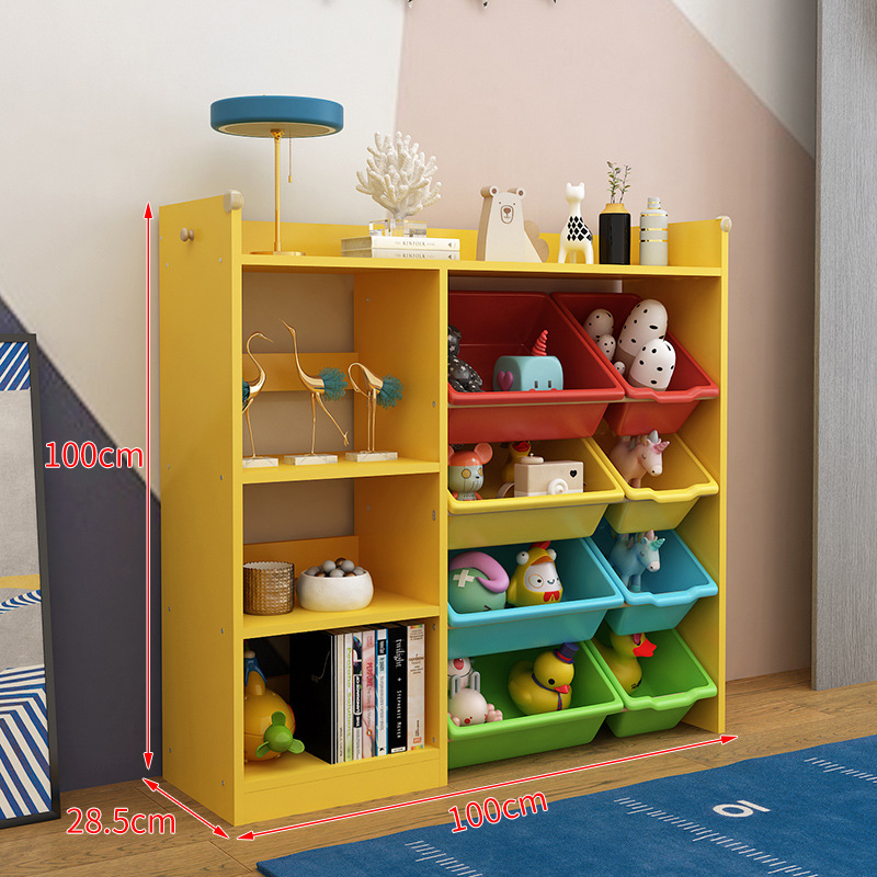 1 m with single side bookshelf yellow