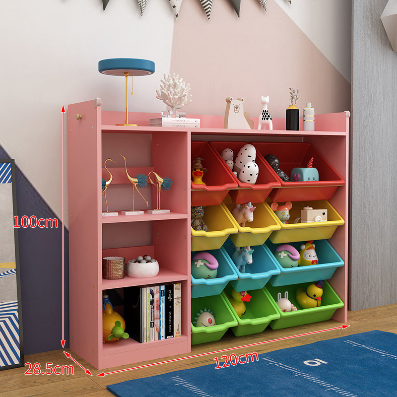 1.2 m Pink with Single Side Bookshelf