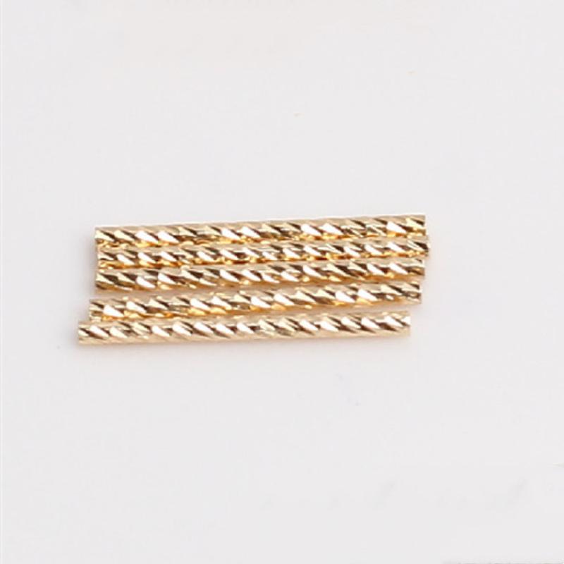 14K gold plated bend tube 1.5x20mm