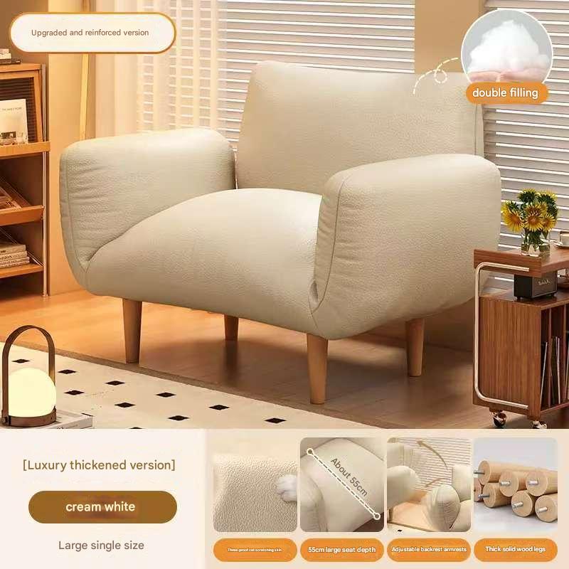 [large single seat] cream white-Scratch-Resistant Fabric
