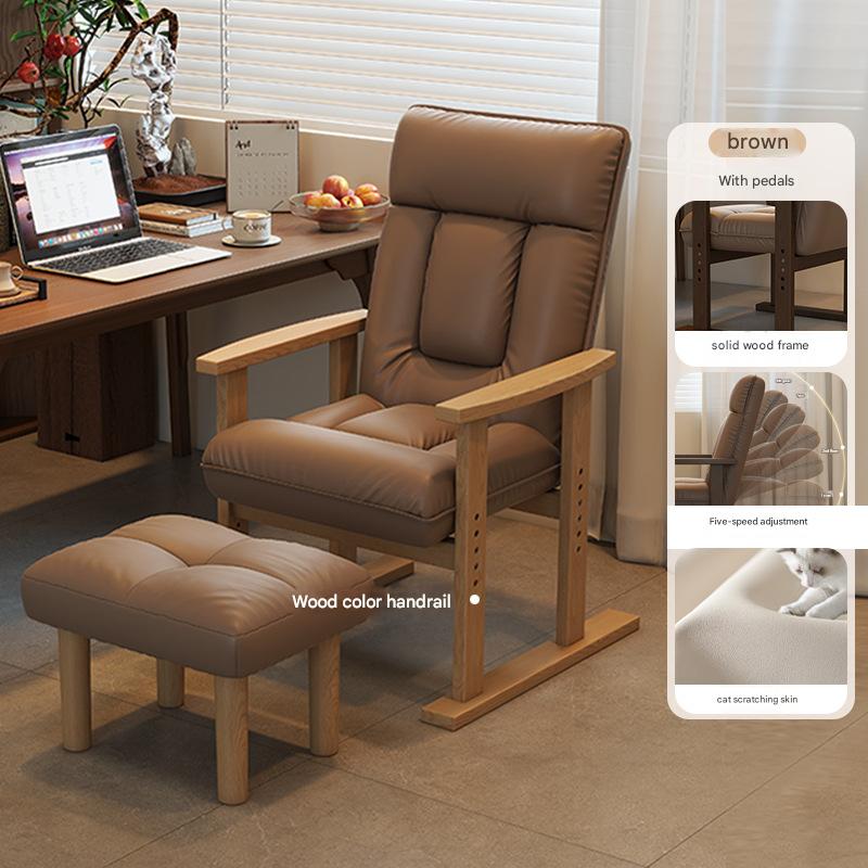 Brown color - wood color   pedals [solid wood frame, can sit or lie down]