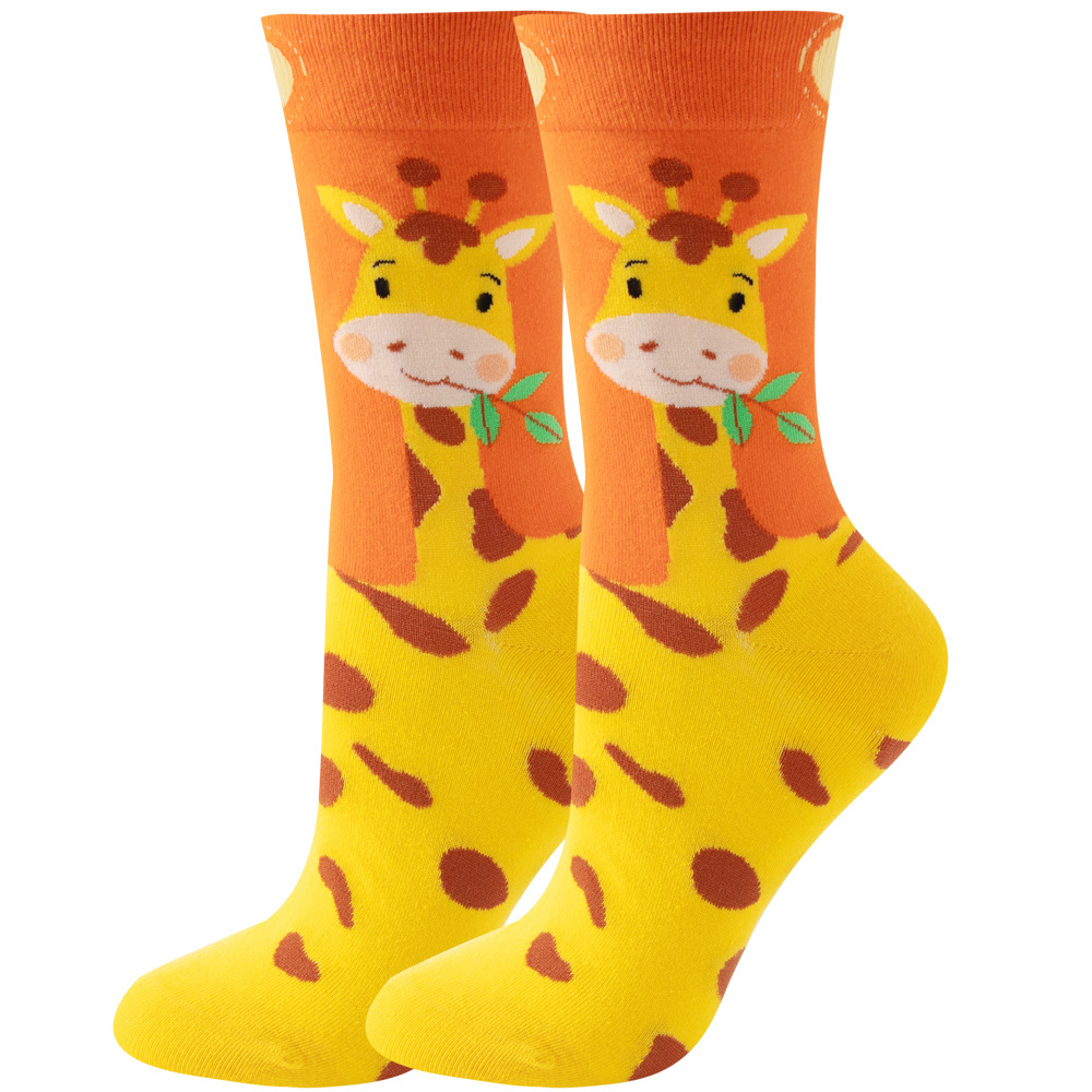 yellow leaf-eating giraffe