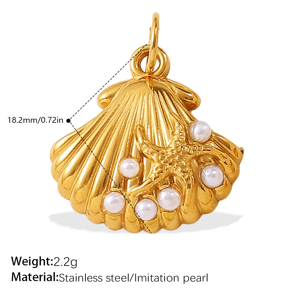 PJ927WEG白珠金色吊坠