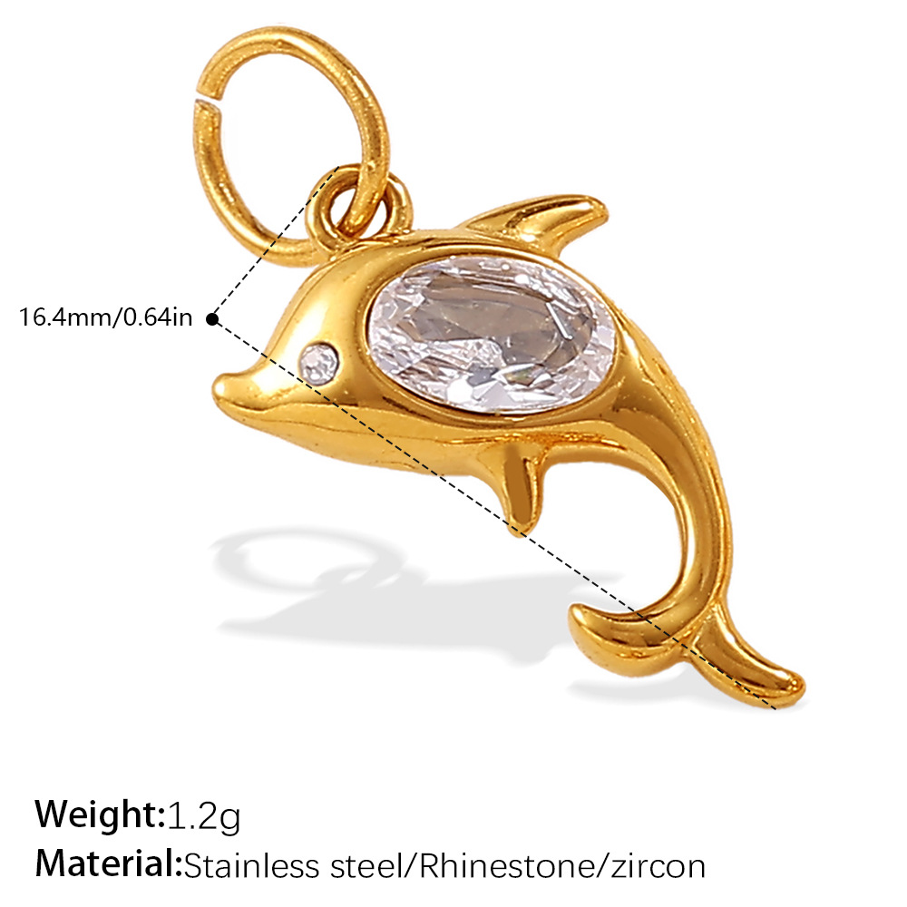 PJ933WEG白锆金色吊坠