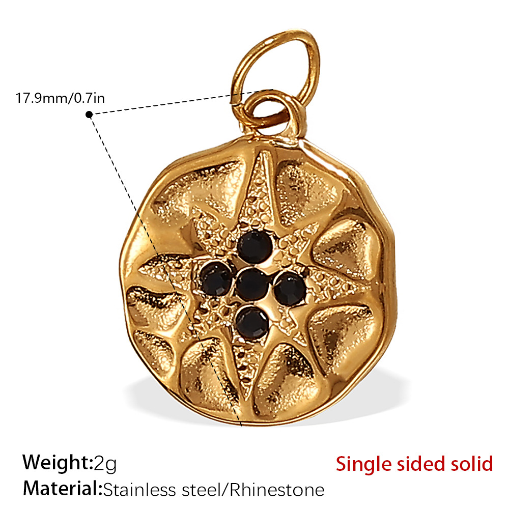 1:Pj487bkg black diamond gold pendant