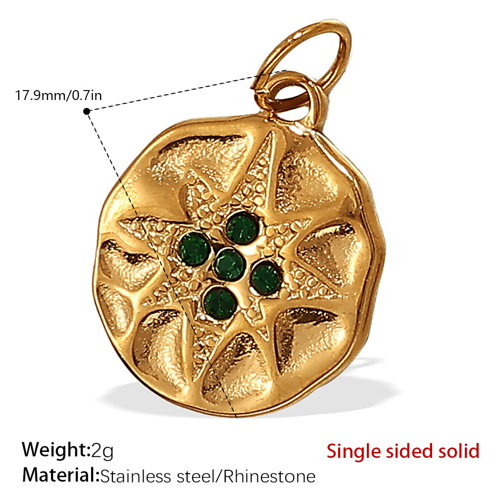 2:Pj487gng green diamond gold pendant