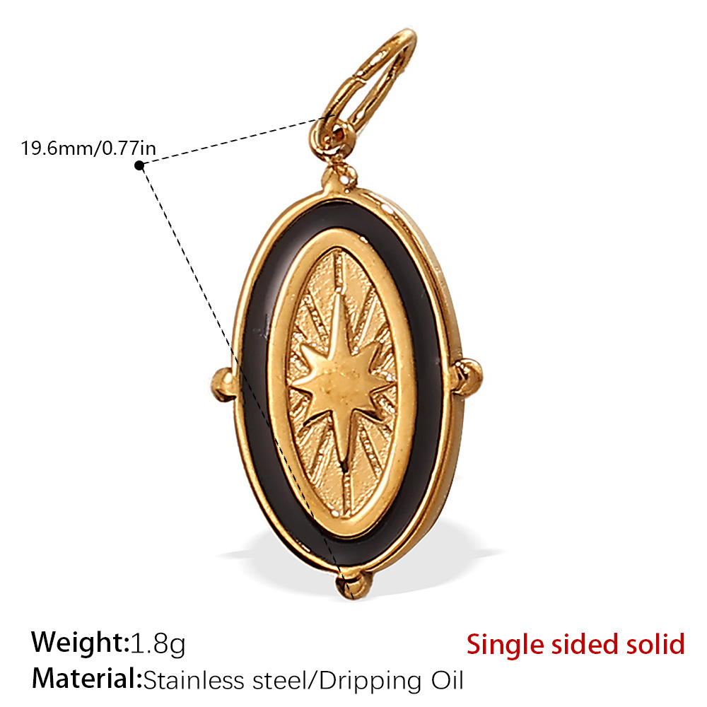 3:Pj488bkg black oil gold pendant