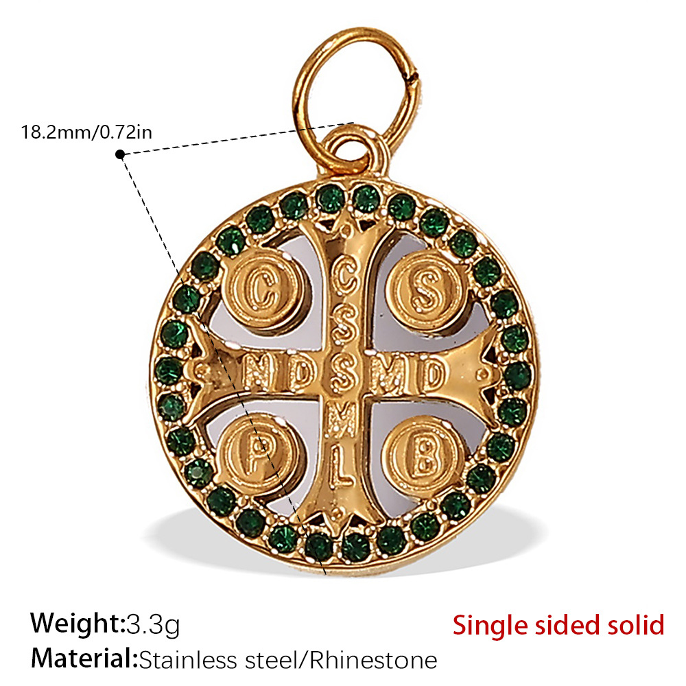 4:Pj489gng green diamond gold pendant