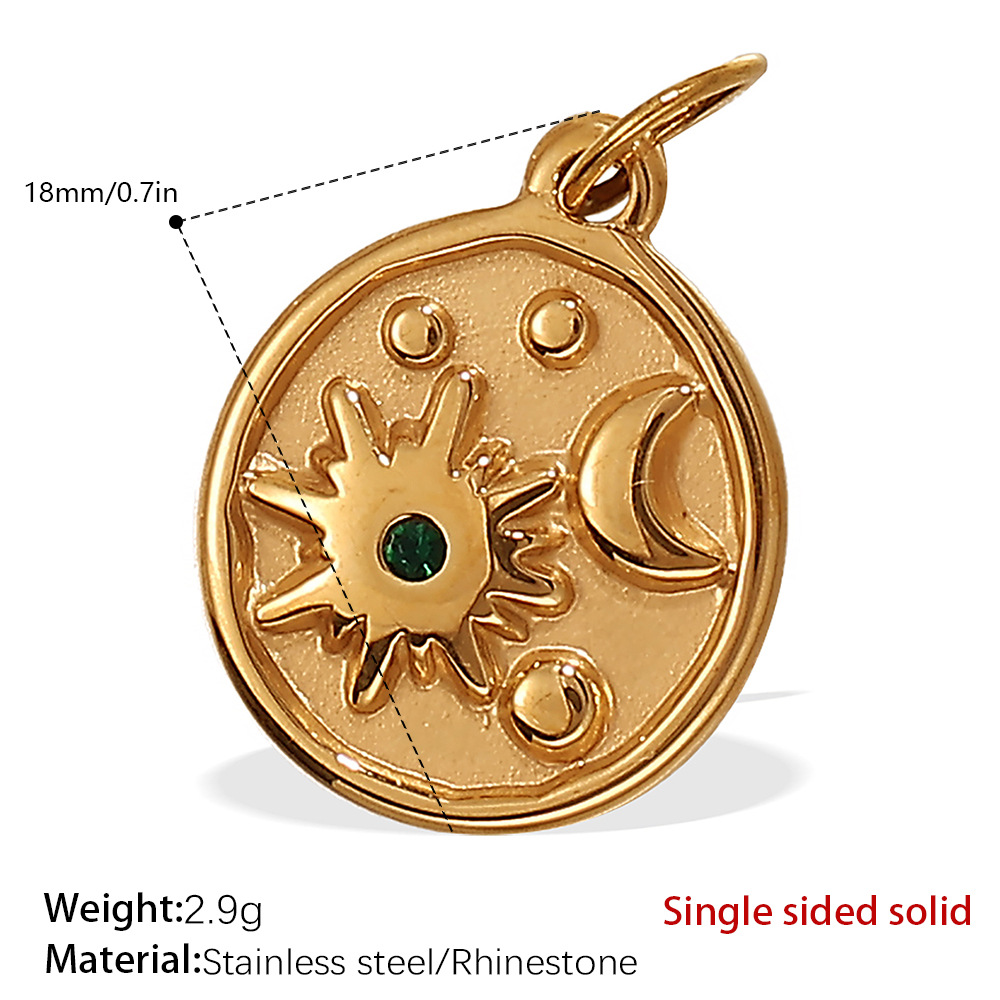 8:Pj492gng green diamond gold pendant