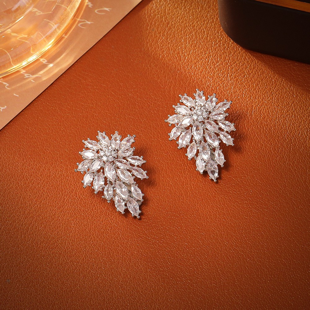 Silver stud earrings