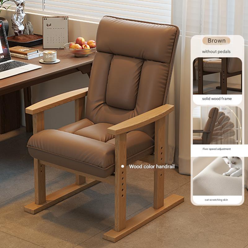 Brown color - wood color [solid wood frame, can sit or lie down]