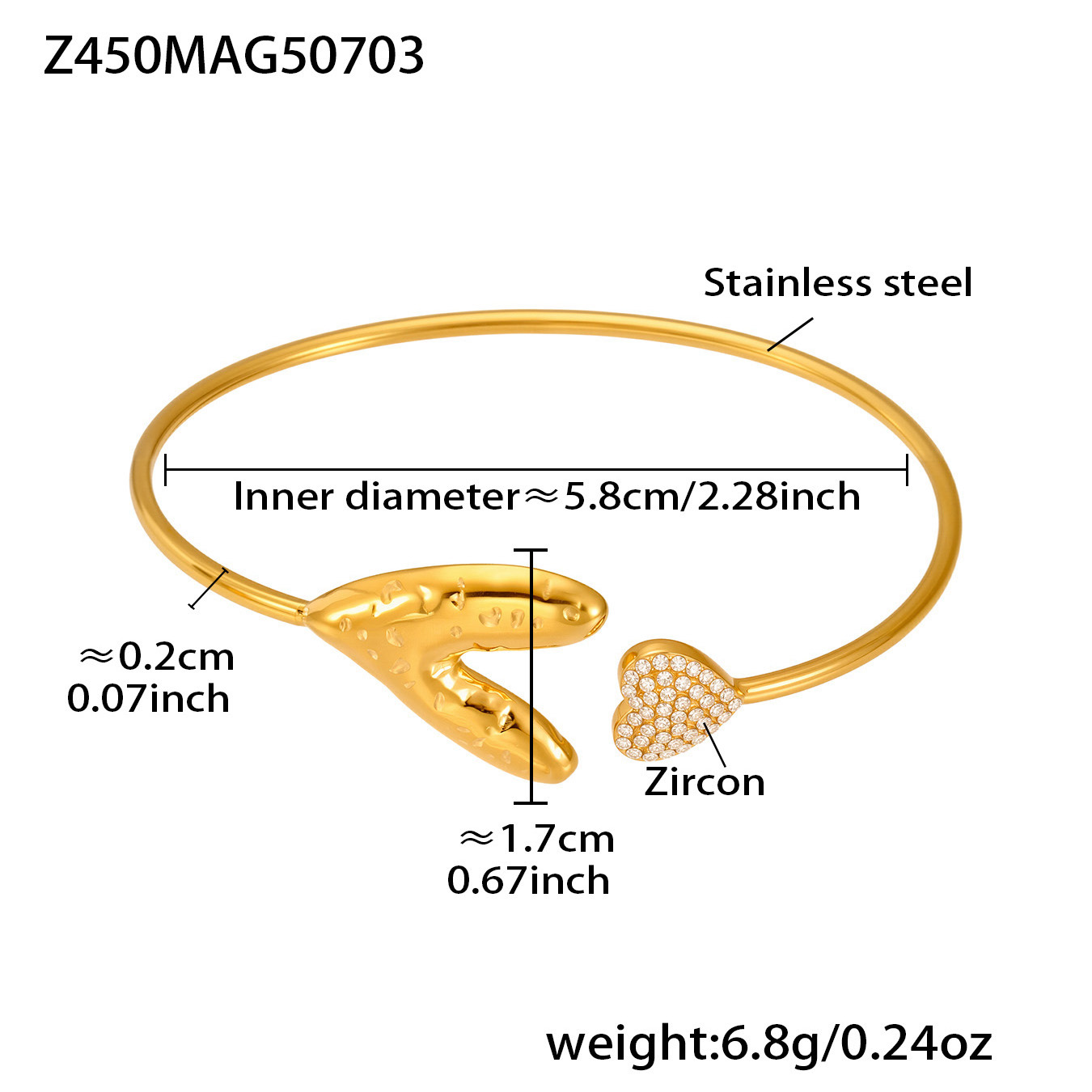 Z450- Golden Zircon Bracelet