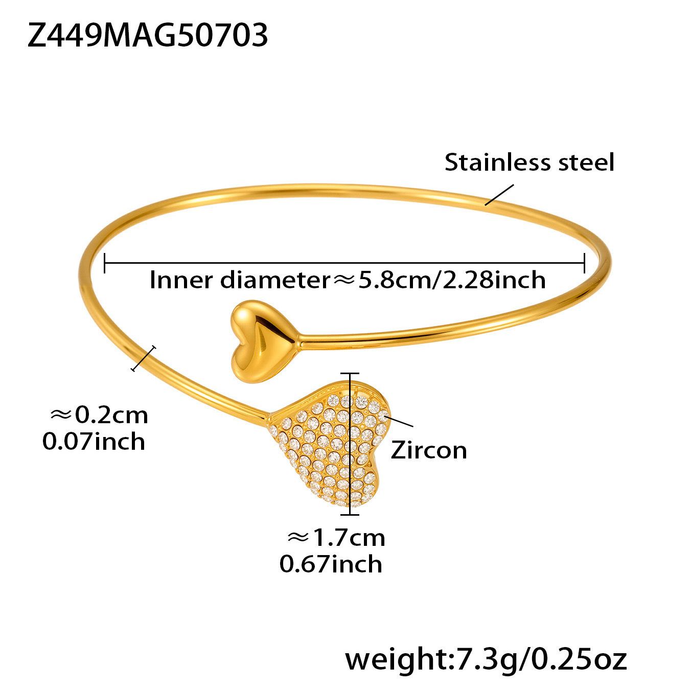 Z449- Golden Zircon Bracelet