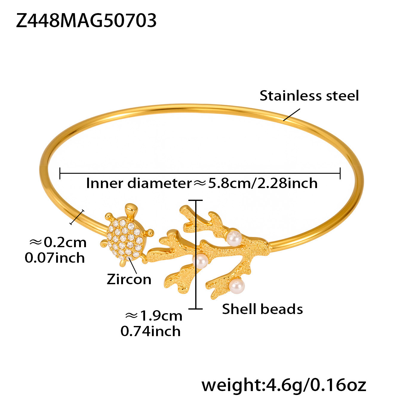 Z448- Golden Zircon Bracelet