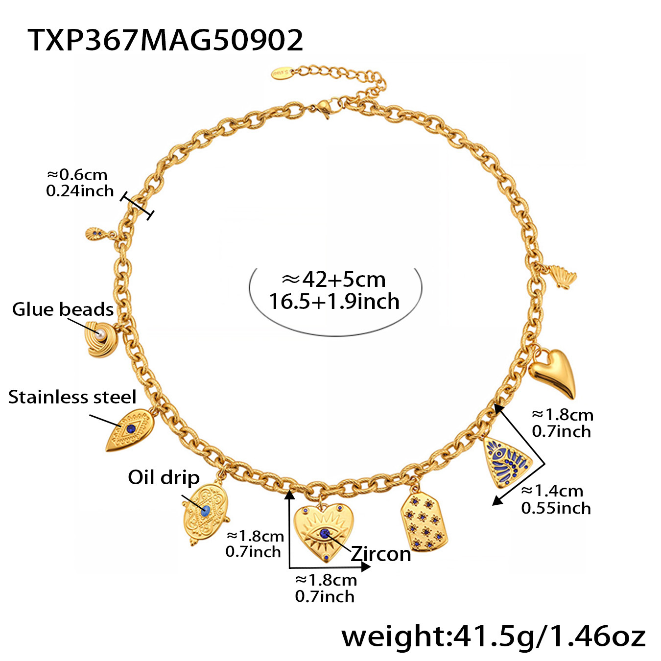 3:Blue zircon necklace